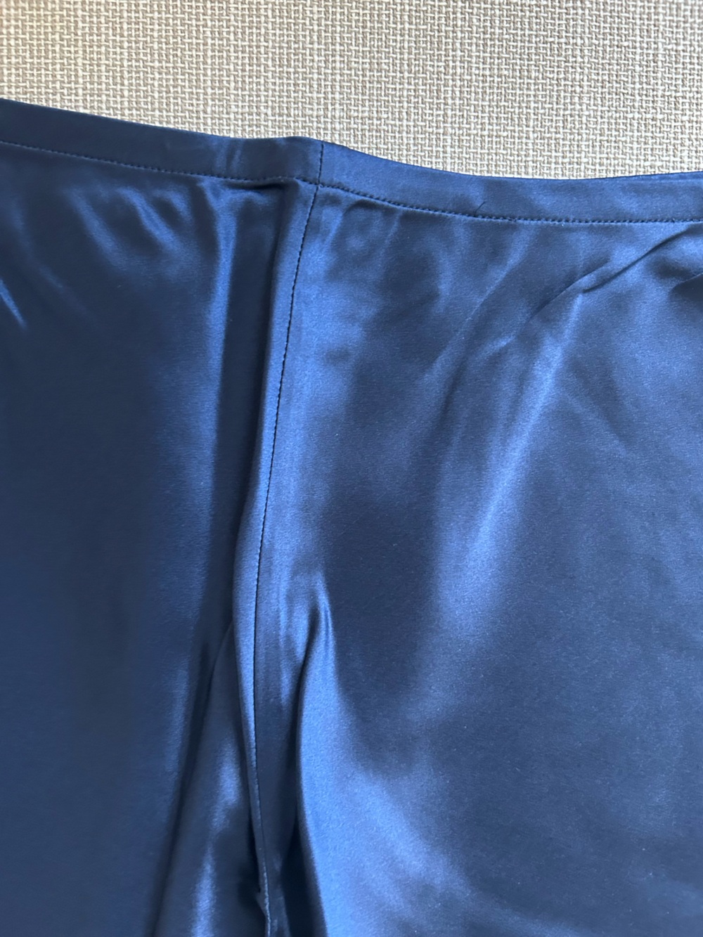 Reformation Gale Silk Shorts Navy Blue Soft Quiet Lux - Picture 5 of 8